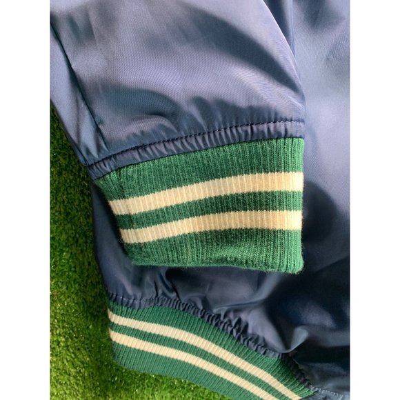 Sovereign Code Blue and Green Zip Up Bomber Jacket Men Size Small - Picture 3 of 5